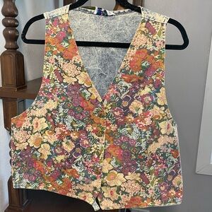 SOLD.          Vintage acid wash Jean vest
